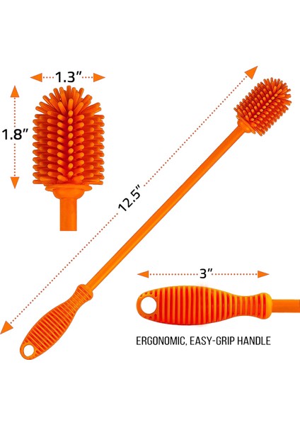 Şişe Fırçası Spor Şişeniz, Vazo ve Züccaciyeniz Için Şişe Temizleyici, Dar Boyunlu Kapları Yıkamak Için Su Şişesi Temizleme Fırçası 12,5 Inç 1 Adet (Yurt Dışından) modelleri
