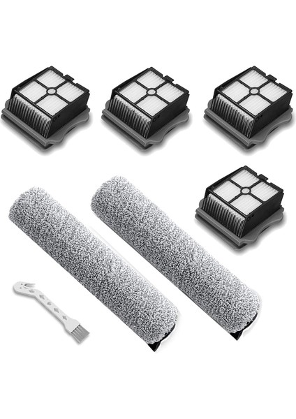 Ifloor 3/floor One S3 Akülü Elektrikli Süpürge Için Yedek Parçalar, 2 Paket Fırça Silindiri + 4 Paket Vakum Filtresi (Yurt Dışından)