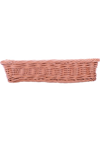 2 Adet Rattan Plastik Sepet Çatal Bıçak Takımı Sepeti Dikdörtgen Saklama Kutusu Çatal Çatal Çubuklarını Ekmek Kek Meyve Depolama (Yurt Dışından)