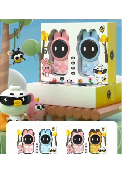 2 Adet Walkie Talkie Şarj Edilebilir Şarj Edilebilir Taşınabilir Telefon Çocuk Çocuk El Eğitim Interaktif Walkie Talkie, B (Yurt Dışından)