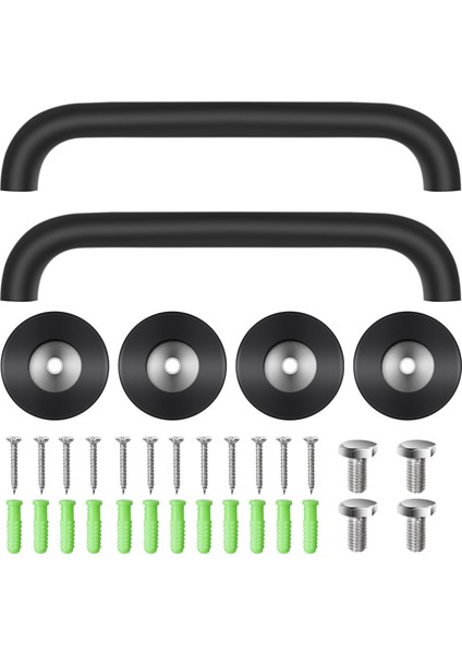 Paket 16 Inç Duş Tutunma Barı, Paslanmaz Çelik Banyo Tutunma Barı Kolu, Banyo Duşu (1.25 Inç Çap) Siyah (Yurt Dışından)