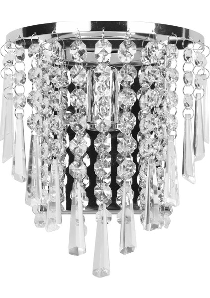 Modern Kristal Duvar Lambası Krom Aplik Duvar Lambası Oturma Odası Banyo Ev Iç Mekan Aydınlatması Dekorasyon (Yurt Dışından)