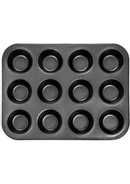 Ağır Hizmet Tipi Karbon Çelik Kek Pişirme Tepsisi, 12 Mini Fincan Kek Şekilli Kek Tavası, Kek Pişirme Tepsisi, Kek Kalıbı (Yurt Dışından)