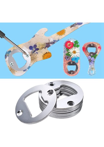 Paslanmaz Çelik Şişe Açacağı Ek Parçaları Donanım, Şişe Açacağı Reçine Döküm Kalıpları Için Metal Ekleme Parçaları Kiti, Dıy Için (Yurt Dışından)