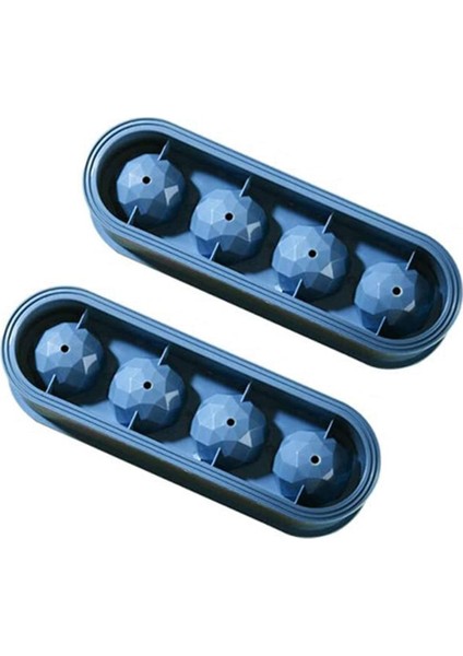 Yuvarlak Buz Küpü Tepsisi, Viski, Kokteyller Için Yeniden Kullanılabilir Kolay Çıkarılabilir Buz Topu Kalıp Tepsisi Buz Topu Imalatı Mavi (Yurt Dışından)