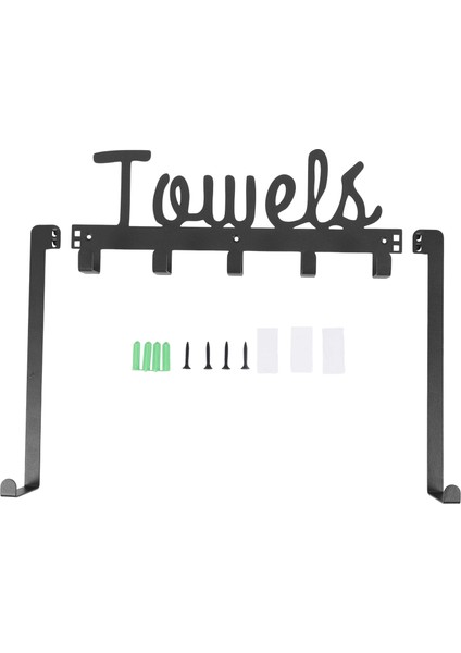 Kapı Üstü 5 Kanca Kapı Askısı, Kapı Üstü Havlu Askısı Banyo Havlu Asma Düzenleyicisi Bornoz Gömlek Şapka-Siyah (Yurt Dışından) fiyatları