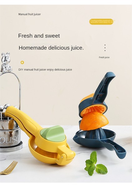 Manuel Limon Sıkacağı El Basınçlı Plastik Meyve Sıkacağı Mutfak Aracı Aksesuarları Sıkma Limon Mavisi (Yurt Dışından)