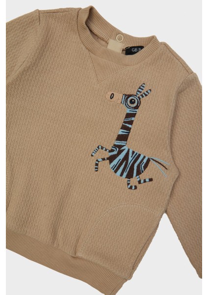 Erkek Bebek Kahve Sweatshirt 23PFWBG1414 modelleri