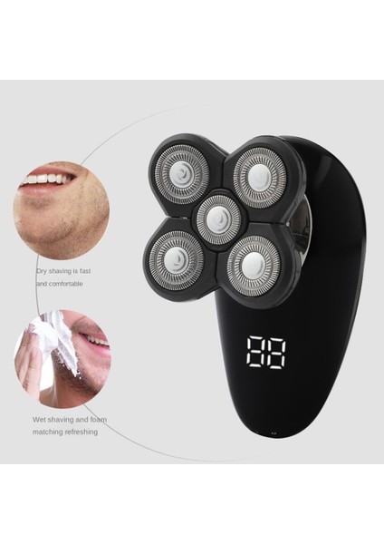 Elektrikli Erkekler Için Kel Kafa Tıraş Makinesi LED Ekran Burun Saç Sakal Düzeltici Makası Yüz Temizleme Fırçası 2 Adet (Yurt Dışından) indirimleri
