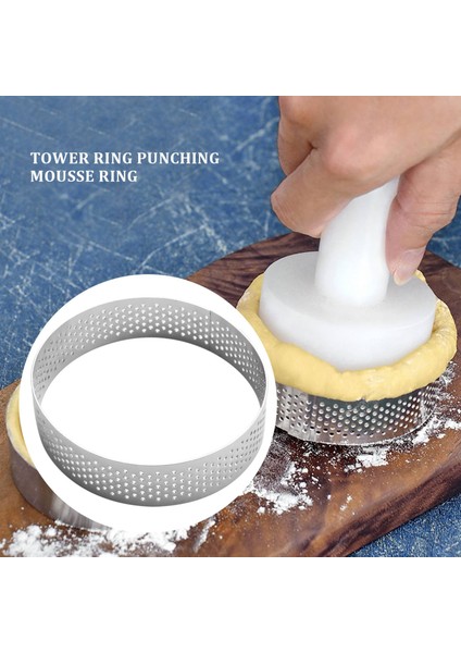 8 Paket Paslanmaz Çelik Tart Halkaları, Isıya Dayanıklı Delikli Kek Mus Halkası, Kek Halkası Kalıbı, Yuvarlak Kek (Yurt Dışından) fiyatları