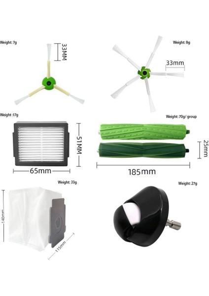 Süpürme Robotu Aksesuarları Için Uygun Toz Torbası I7 I7+ E5 E6 I3 Ana Fırça Yan Fırça Filtre Aksesuarları (Yurt Dışından) fiyatları