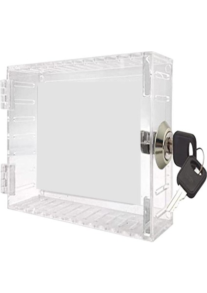 Termostat Kilit Kutusu Evrensel Termostat Kapağı, Duvardaki Termostat Için Kilit Kutusu Korumalı Anahtarlı (Yurt Dışından)