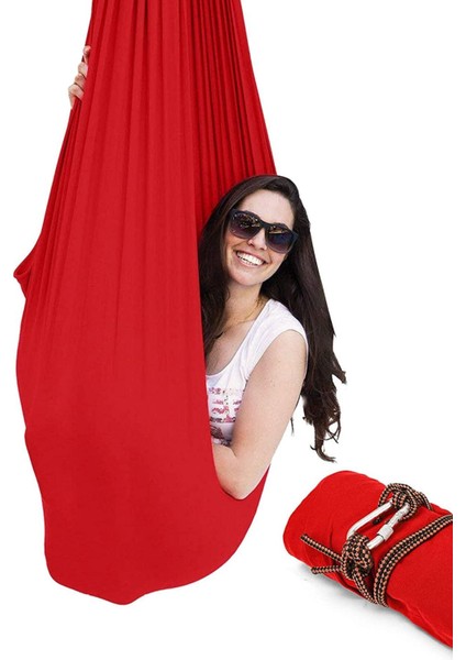 Tekno Trust Kırmızı Yoga Swing Kırmızı Salıncak Duyusal Salıncak Çocuk Aktivite Gelişim Salıncağı Tek Kişilik K fırsatları