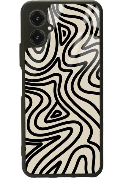 Omix X5 Bej Geometrik Tasarımlı Glossy Telefon Kılıfı