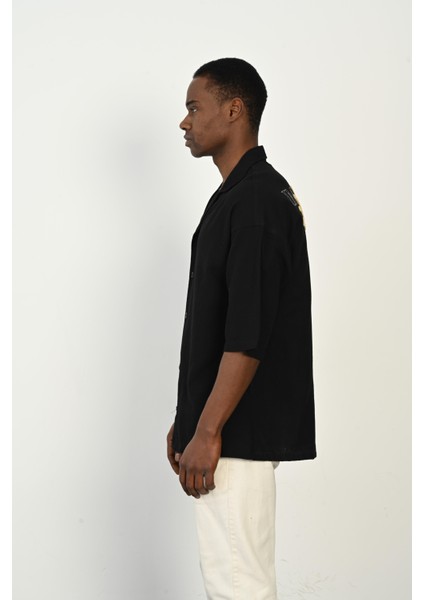 R-3954 Arka Imagınary Nakışlı Keten Gömlek fiyatları