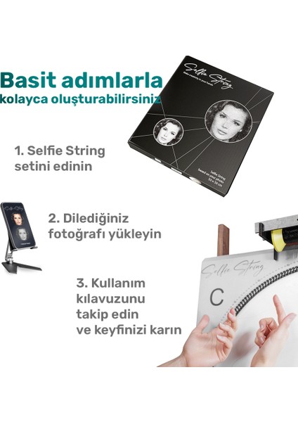 Iplik Çizim ile Fotoğrafınızı Sanat Eserine Dönüştürünüz -En Özel Hediye Seti