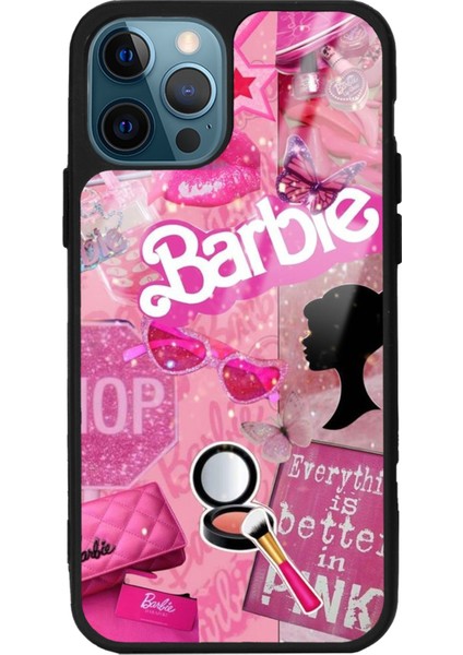 Apple iPhone 15 Pro Barbie Uyumlu Make-Up Tasarımlı Glossy Telefon Kılıfı