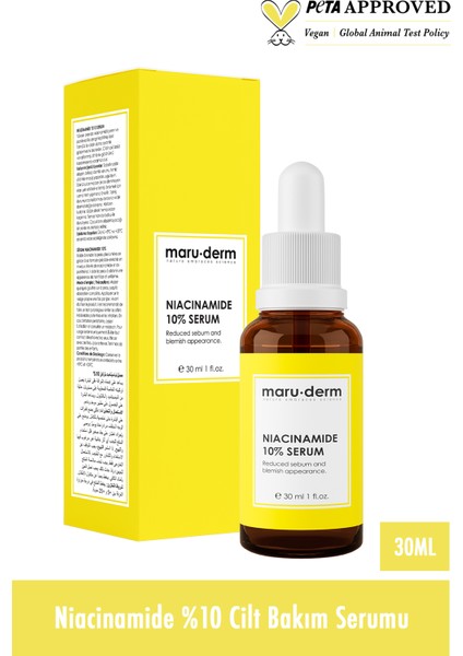 Niacinamide %10 + Hyalüronik Asit + Panthenol Cilt Bakım Serumu 30 ml