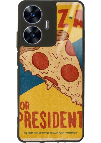 Oppo Realme C55 Pizza Tasarımlı Glossy Telefon Kılıfı