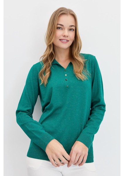 Kadın Polo Yaka Angelina Basic Kazak A.ö.başı modelleri