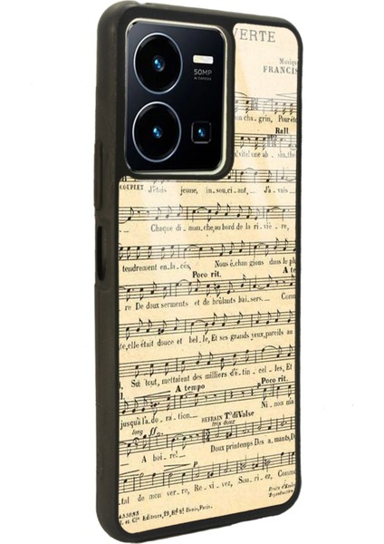 Vivo Y22S Müzik Notaları Tasarımlı Glossy Telefon Kılıfı fiyatları