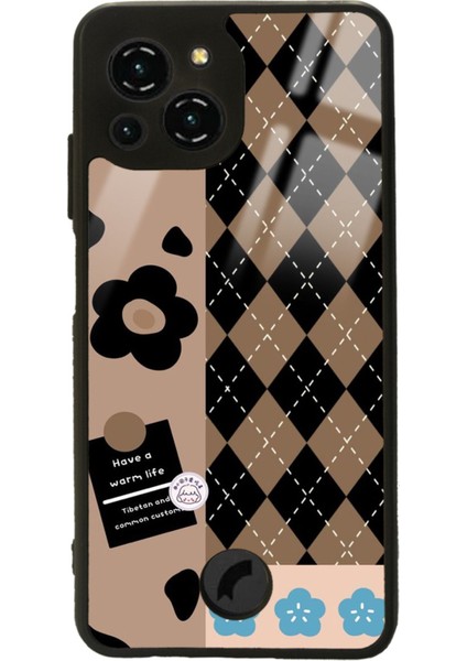 Reeder S23 Pro Max Ekose Draw Tasarımlı Glossy Telefon Kılıfı