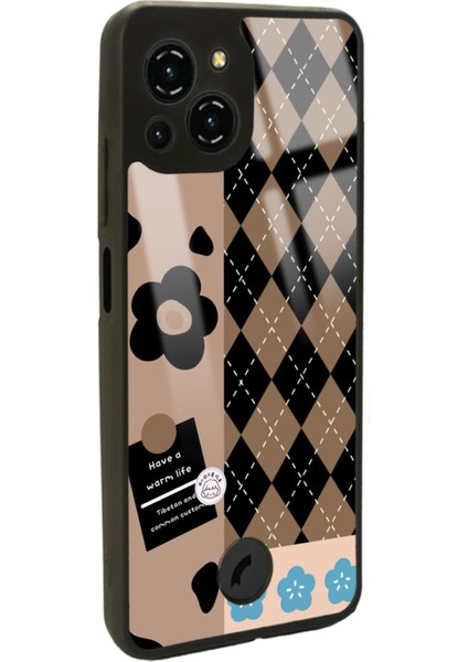 Reeder S23 Pro Max Ekose Draw Tasarımlı Glossy Telefon Kılıfı