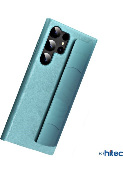 Samsung Galaxy S24 Ultra Uyumlu Premium Case Parmak Askılı Telefon Kılıfı Açık Mavi modelleri