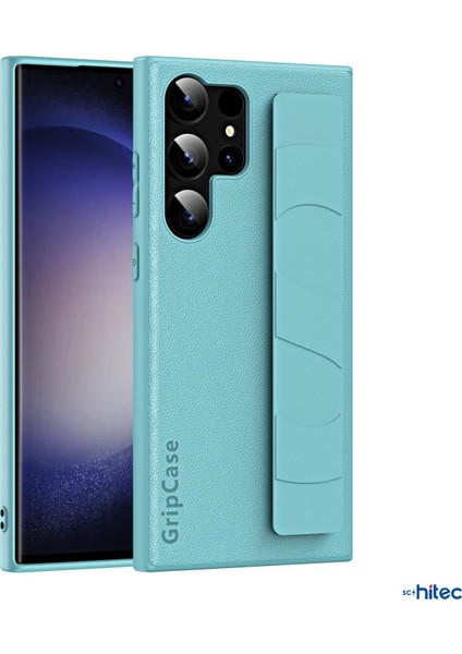 Samsung Galaxy S24 Ultra Uyumlu Premium Case Parmak Askılı Telefon Kılıfı Açık Mavi fırsatları