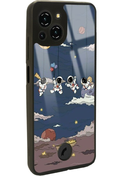 Reeder S23 Pro Max Salıncaklı Astronot Tasarımlı Glossy Telefon Kılıfı