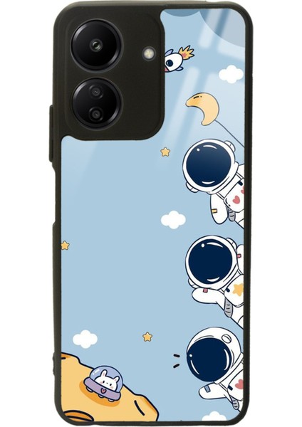 Xiaomi Redmi 13C Mini Astronot Tasarımlı Glossy Telefon Kılıfı