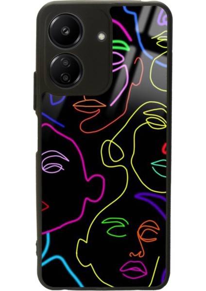 Xiaomi Redmi 13C Neon Silüet Tasarımlı Glossy Telefon Kılıfı