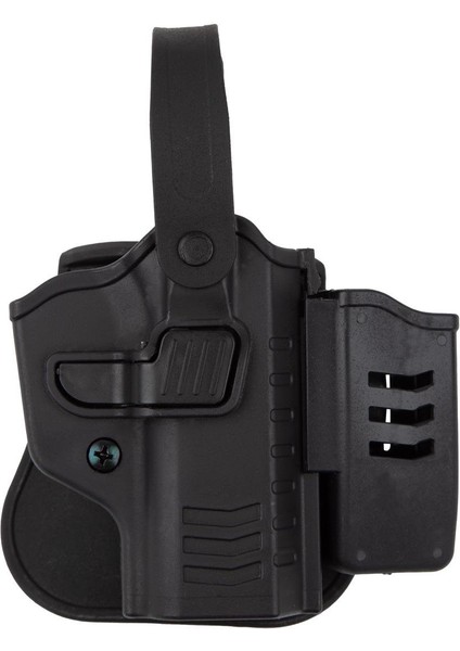 To Gun Holster Cz 75B Tabanca Kılıfı Seviye 2 Önü Şarjörlüklü Siyah