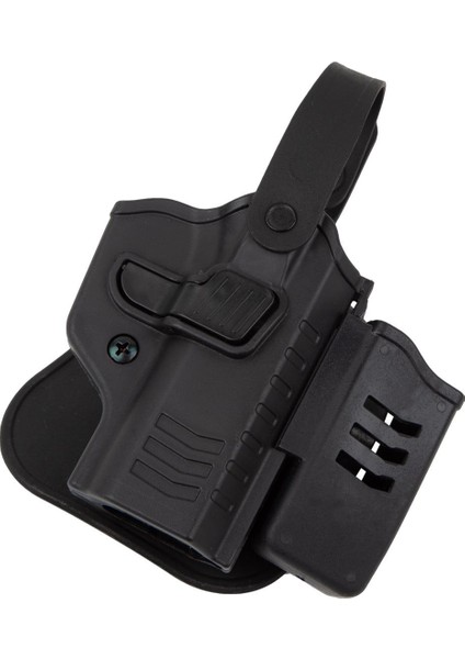 To Gun Holster Cz 75B Tabanca Kılıfı Seviye 2 Önü Şarjörlüklü Siyah modelleri