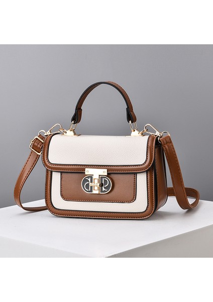 Texture Women's One Shoulder Crossbody Bag Square Bag (Yurt Dışından)