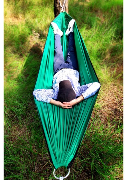 Tekno Trust Tek Kişilik Salıncak Hamak Kamp Hamağı Piknik Hamağı Bahçe Balkon Kamp Outdoor Av Avcı Dağcı Spor H