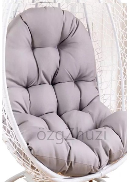 Tekno Trust Tek Kişilik Askılı Sepet Için Salıncak Minderi Gri (Uzunluk 120 cm Genişlik 86 Cm) Kumaş Gri