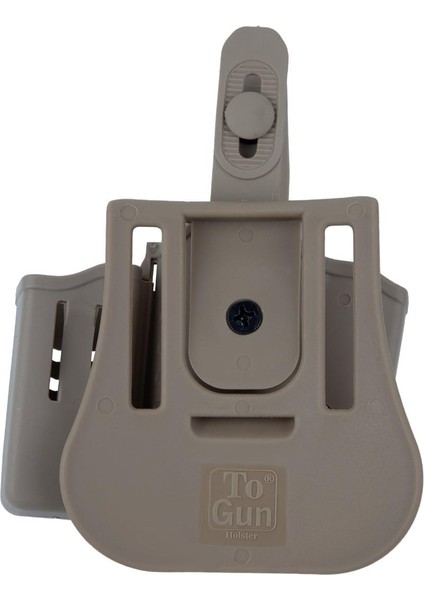To Gun Holster Tisaş Zig 14 Tabanca Kılıfı Seviye 2 Önü Şarjörlüklü Çöl Rengi modelleri