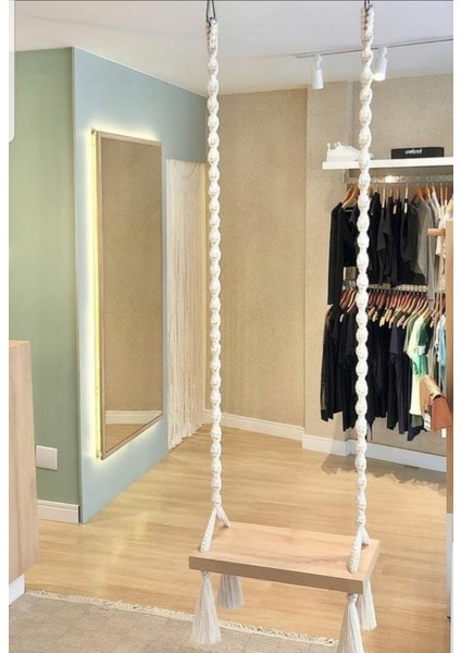 Tekno Trust Modern Salıncak Garantisiz Beyaz 34 x 48 Ahşap Tek Kişilik Modern