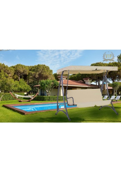 Tekno Trust Bej Bahçe Salıncağı Minder Seti 2 Kişilik Tenteli Salıncak Minder Seti Krem Renk 2 Kişilik Kumaş modelleri