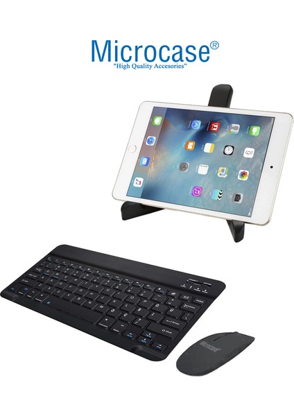 Lenovo Tab M10 TB328FU 10.1'' T328 Tablet Çanta + Bluetooth Klavye + Mouse + Tablet Standı Siyah - AL4234