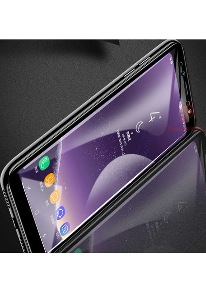 Samsung Galaxy A8 2018 Kenarları Kırılmaya Dayanıklı Cam Ekran Koruyucu