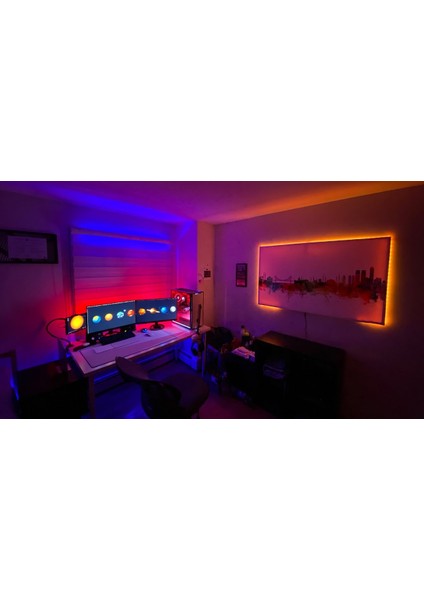 Led Lambader Oda Aydınlatma Sistemi Full Rgb Çok Özellik Full Renk Led Rbg Lambader