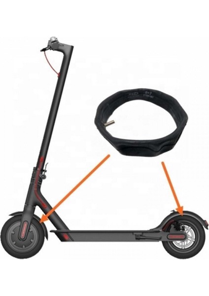 Siyah Xiaomi M365 Pro Elektrikli Scooter Iç Lastik Şambrel 8.5 Inch E-Dobay Elektrikli Scooter Las fırsatları