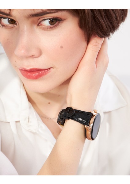 Huawei Watch Kadın Deri Kordon Huawei Watch 4 Gt Gt 2 Gt 3 Pro 43MM Seramik Elegant Fashion 42MM 20MM Hakiki Deri Kayış Siyah fiyatları