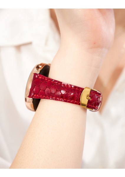 Huawei Watch Kırmızı Kadın Kordon Huawei Watch 4 Gt Gt 2 Gt 3 Pro 43MM Fashion Seramik Elegant 42MM 20MM Hakiki Deri Kayış