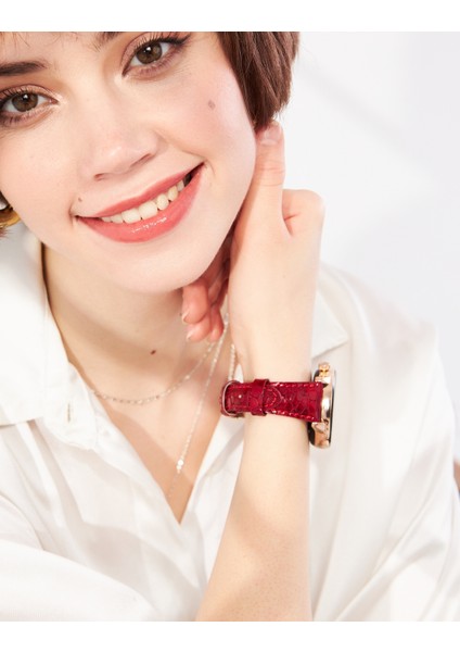 Huawei Watch Kırmızı Kadın Kordon Huawei Watch 4 Gt Gt 2 Gt 3 Pro 43MM Fashion Seramik Elegant 42MM 20MM Hakiki Deri Kayış fırsatları