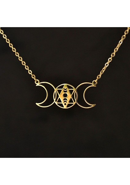 925 Ayar Gümüş Wicca Moon Sembol Kolye fiyatları