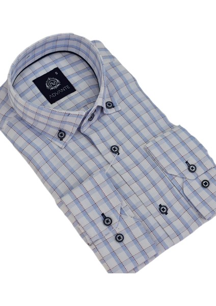 Erkek Klasik Uzun Kol Ekose Gömlek BGL-ST03509 modelleri