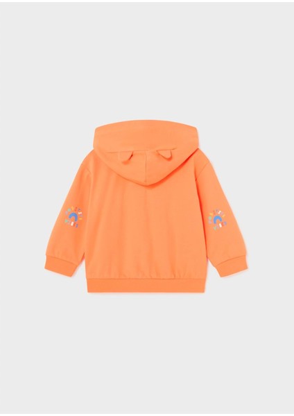 Erkek Bebek Fermuarlı Sweatshirt - Mayoral - Turuncu - 12-Ay